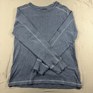 Banana Republic T-Shirt Mens L Blue Knit Cotton We Slub Standard Fit Crew Neck